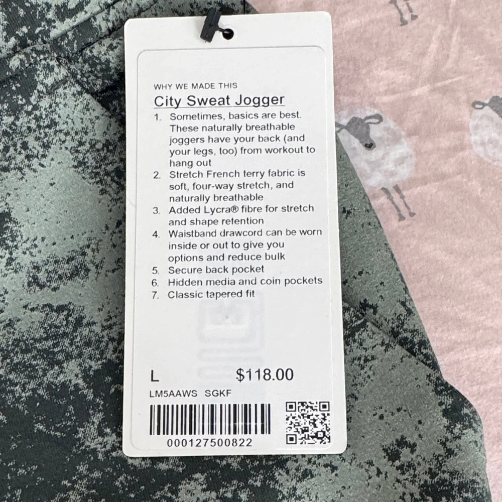 lululemon athletica City Sweat Jogger - Black and Gray - Picture 2 of 3